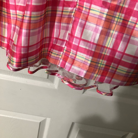 Nannette Pink Checked Girls Dress Sz 06 - Picture 5 of 5